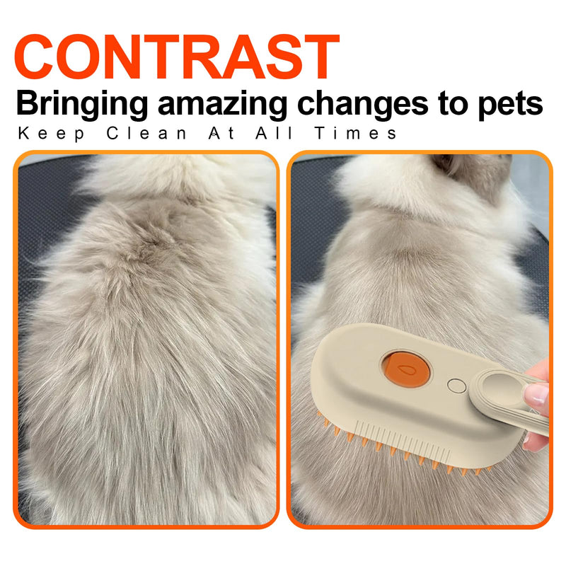 4-in-1 Steam Brush for Dogs & Cats - Pet Grooming Brush with Steam, Deshedding, Bath Spray & Massage, Professional Grooming Tool for Indoor Cats and Long/Short Hair Pets (green) green - PawsPlanet Australia