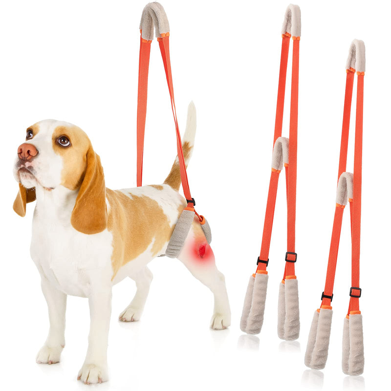 Mixweer 2 Pcs Dog Support Harness for Back Legs Dog Rear Lifting Sling Aid with Handle and Shoulder Strap Hind Leg Support for Pet Mobility Helps Puppy with Poor Stability Joint Injuries(Orange) Orange