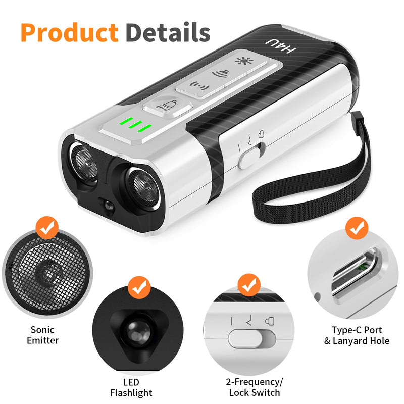 H4U Anti Barking Device for Dogs - Ultrasonic Dog Barking Stopper - Safe & Effective Dog Training & Behavior Aids - 3 Adjustable Modes, Rechargeable & Portable Dog Bark Deterrent for Indoor & Outdoor - PawsPlanet Australia