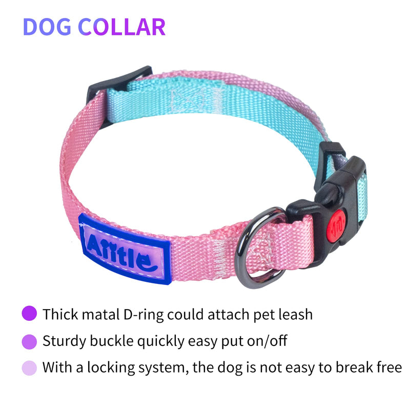 AIITLE Step in Dog Harness Collar Leash Set - Adjustable Heavy Duty No Pull Halter Harness - 360°Swivel Carabiner Clip,Safety Buckle,Easy Fit - Training Walking Running for Small Medium Large Dogs L Pink - PawsPlanet Australia