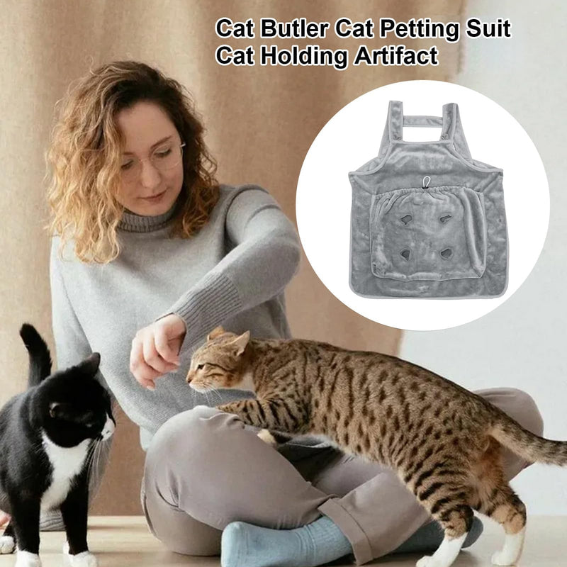Adjustable Cat Apron Carrier with Holes Pet Carrier Sleeping Bag Pet Carrier Sling Cat Carrier Bag Cat Carrier Pouch for Small Sized Animals (B) B - PawsPlanet Australia
