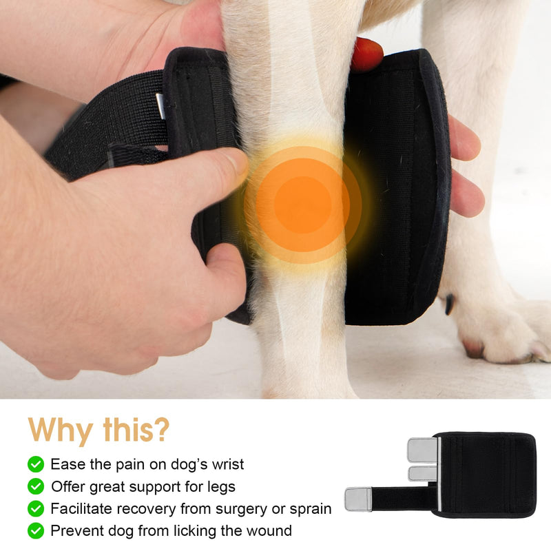 Avont Dog Front Leg Brace, Wrist Compression Wrap Sleeve, Protects Wounds Prevents Licking Help Recover from Injuries Sprains and Arthritis -1 PCS(M) 1 Piece M