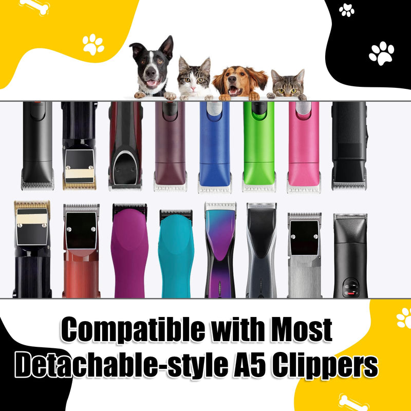Size 8 1/2 Detachable Pet Dog Grooming Clipper Ceramic Blade,Compatible with Andis,Oster A5,Wahl KM10 Series Clippers,Cut Length 7/64"(2.8mm) - PawsPlanet Australia