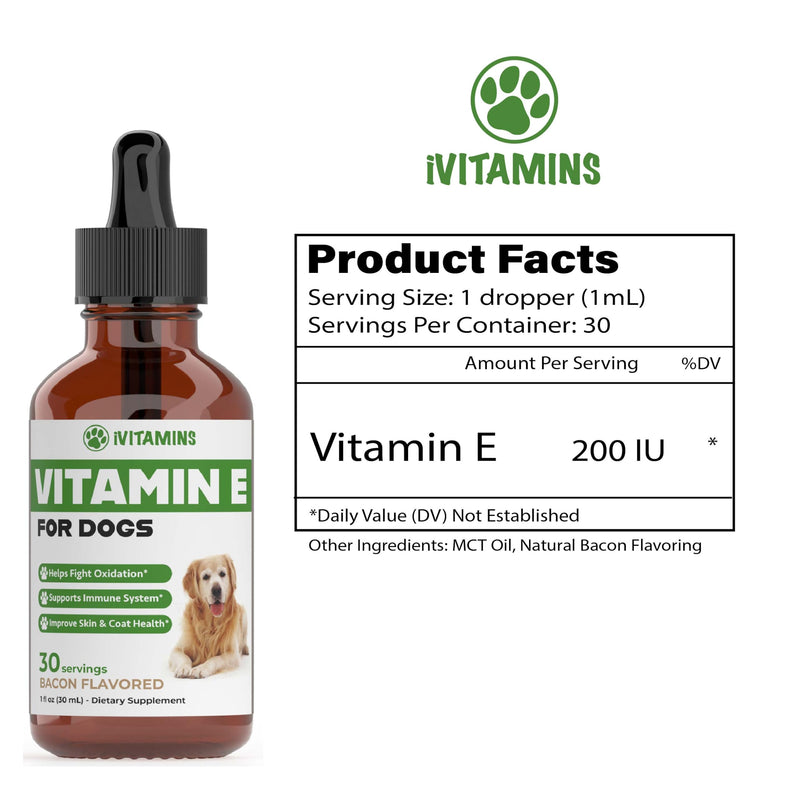 Vitamin E for Dogs | Vitamin E Dog | Vitamin E for Dog | Dog Vitamins E | Vitamin E Canine | Vitamin E Supplement for Dogs | Vitamin E Oil Dog | Dog Vitamins | Dog Immune Support | 1 fl oz - PawsPlanet Australia
