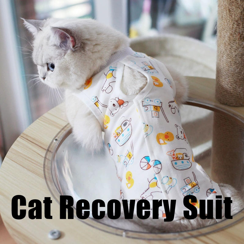 2 Pack Breathable Cat Recovery Suit,Cat Post-Surgery Bodysuit for Kittens After Surgery,Bodysuit for Spayed Female Kittens for Post-Surgery Abdominal Wounds Skin Disease Protection