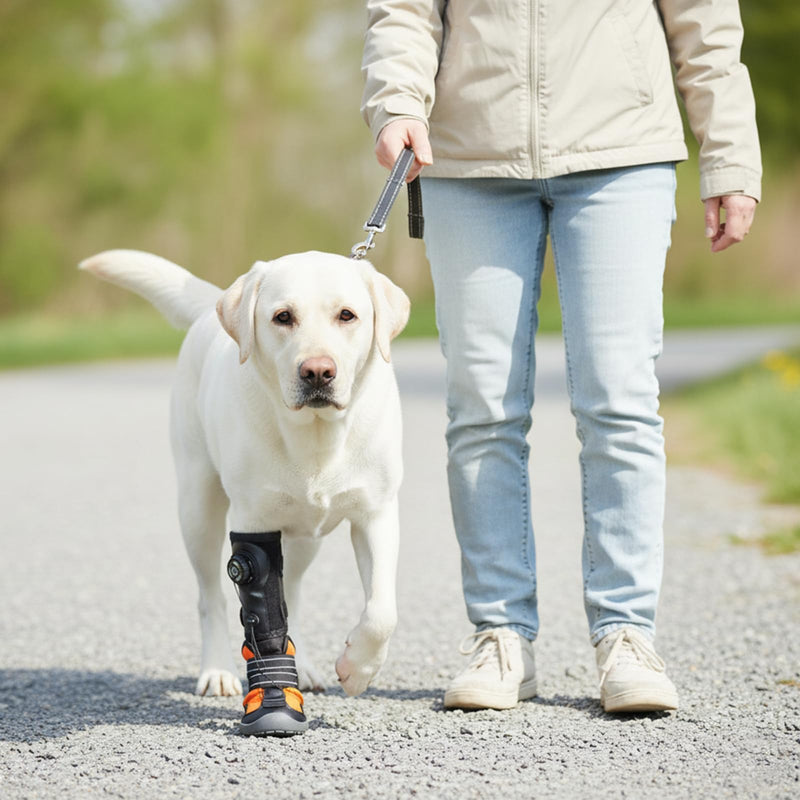 Correction Aid for Dogs Joints Shoes Orthosis Foot Lifter for Dogs Corrective Walking Aid for Foot Problems Secure Toe Lifter Improves Gait & Running L gray