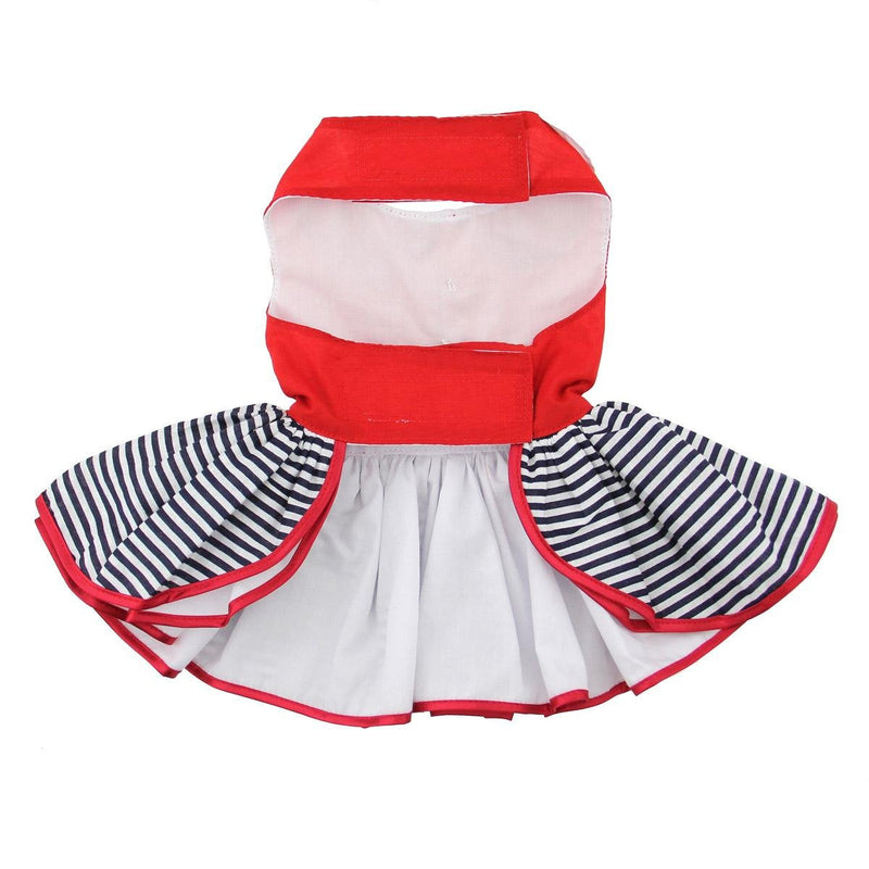 DOGGIE DESIGN Sailor Girl Dog Dress with Matching Leash (S) Small - PawsPlanet Australia