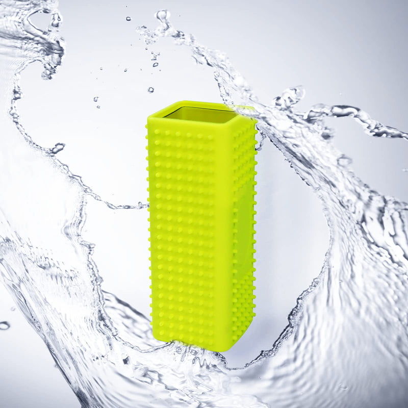 2 PCS Silicone Pet Hair Remover, Reusable Rubber Pet Hair Block Roller Cleaner for Carpet, Couch, Furniture, Car Seats (Orange, Yellow) - PawsPlanet Australia
