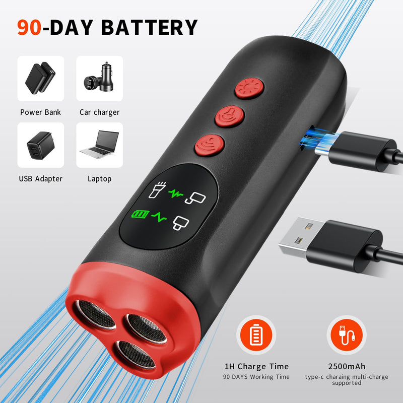 Bark Shield Pro Ultrasonic Dog Bark Deterrent Device, 500 sq ft Coverage, Indoor & Outdoor Anti Barking Control for Dogs, Stop Neighbors Dog Barking, Rechargeable & Shock-Free Training - PawsPlanet Australia