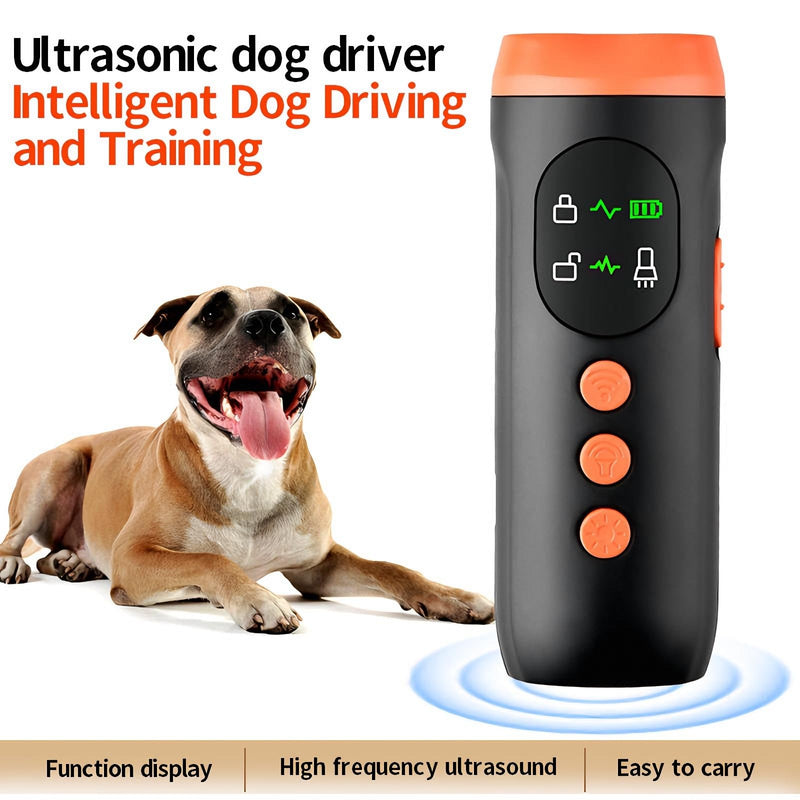 Dog Bark Deterrent Device,3X Ultrasonic Anti Bark Tool for Dogs,Rechargeable 6 Modes Stop Bark Behavior Correct Device,50FT Range Safe Humane Training with Flashlight,for Indoor&Outdoor Bark Silencer - PawsPlanet Australia