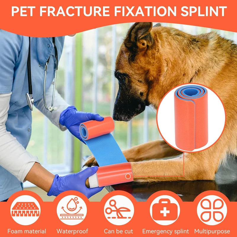 First Aid Splint, Rolled Splint Universal Aluminum Splint Dog Splint Emergency Splint Brace Support Splint for Arm Leg Broken Bones Fracture(11 * 46cm)