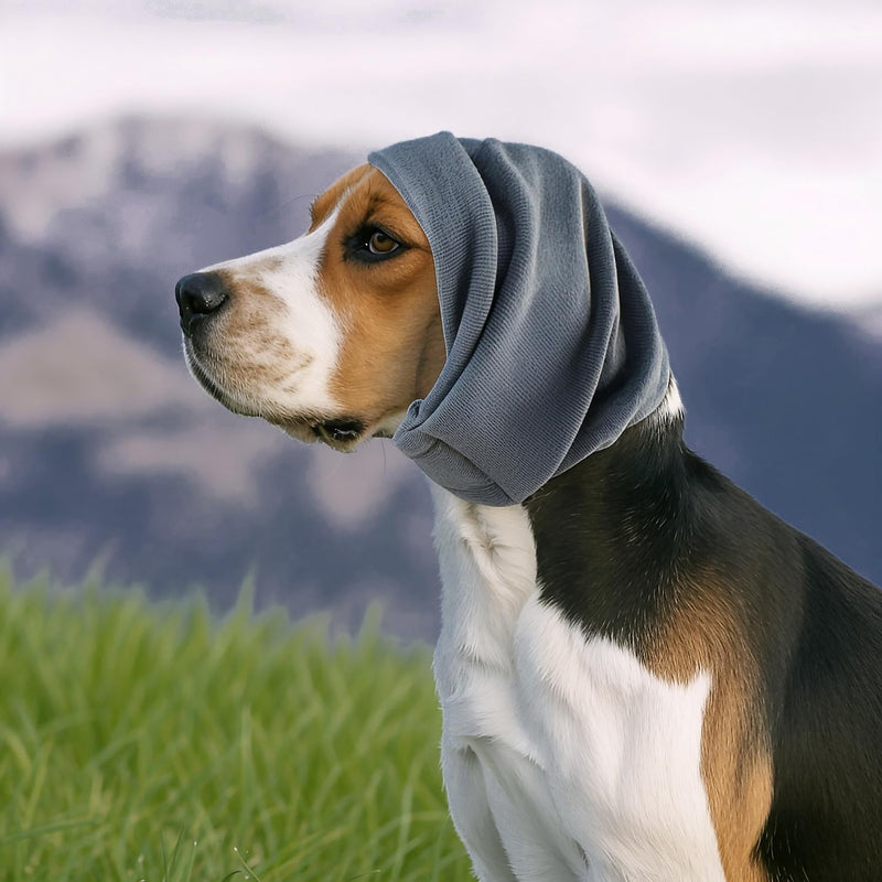 Dog Ear Muffs Dog Calm Headband Hoodie Ear wrap Noise Protection Dog Hematoma Ear Wrap Anxiety Relief Noise Removal Dog Winter Hat (Grey, Small) Grey - PawsPlanet Australia