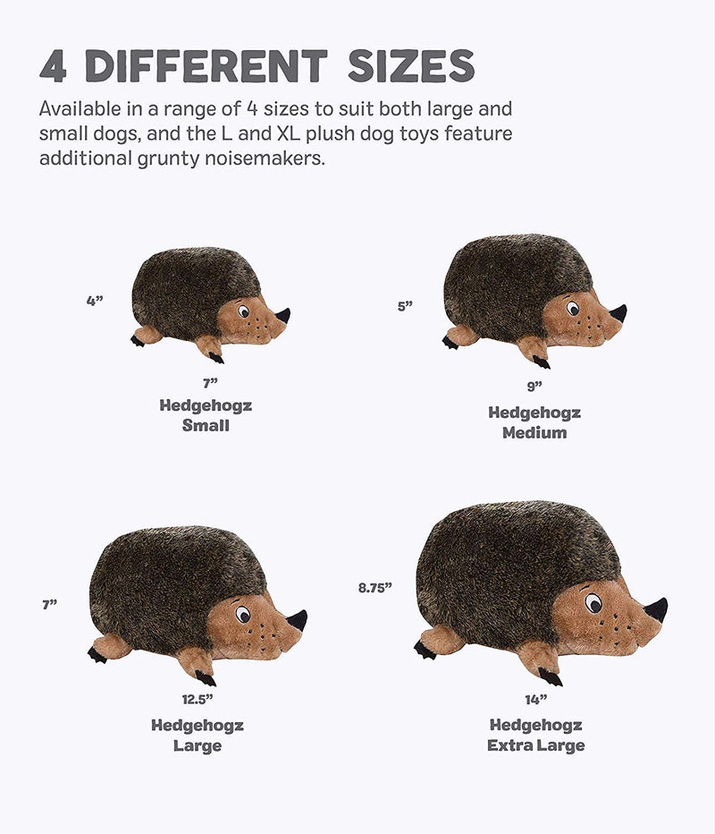 Outward Hound, Hedgehogz Plush Dog Toy, Medium Dog Plush Hedgehogz Medium (Pack of 1) - PawsPlanet Australia