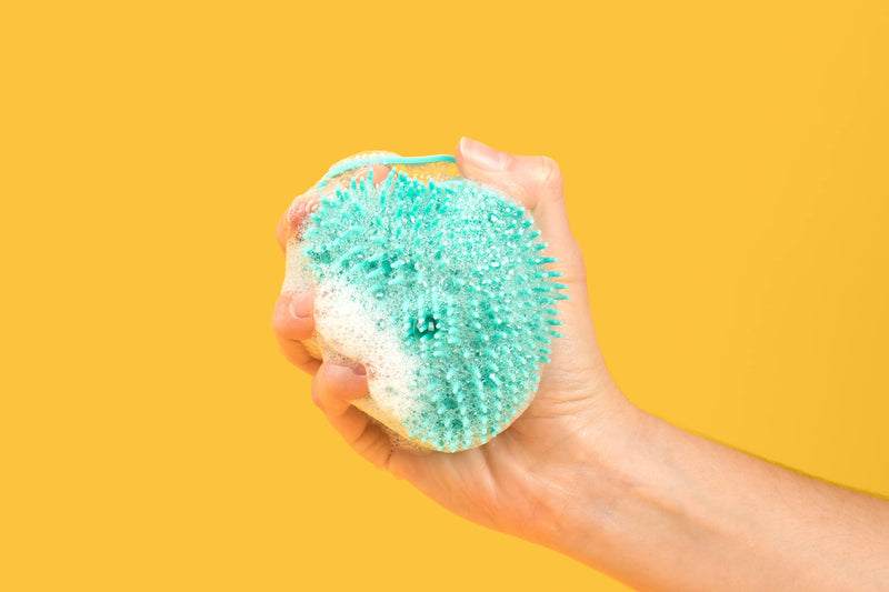 Luxurious Dog Bath Brush Scrubber - Soft Silicone Dog Shampoo Brush Combo for Pet Grooming, Bathing, & Massage Dispensing - Extreme Lather Dog Shower Brush (Green) by Crazy Piper - PawsPlanet Australia