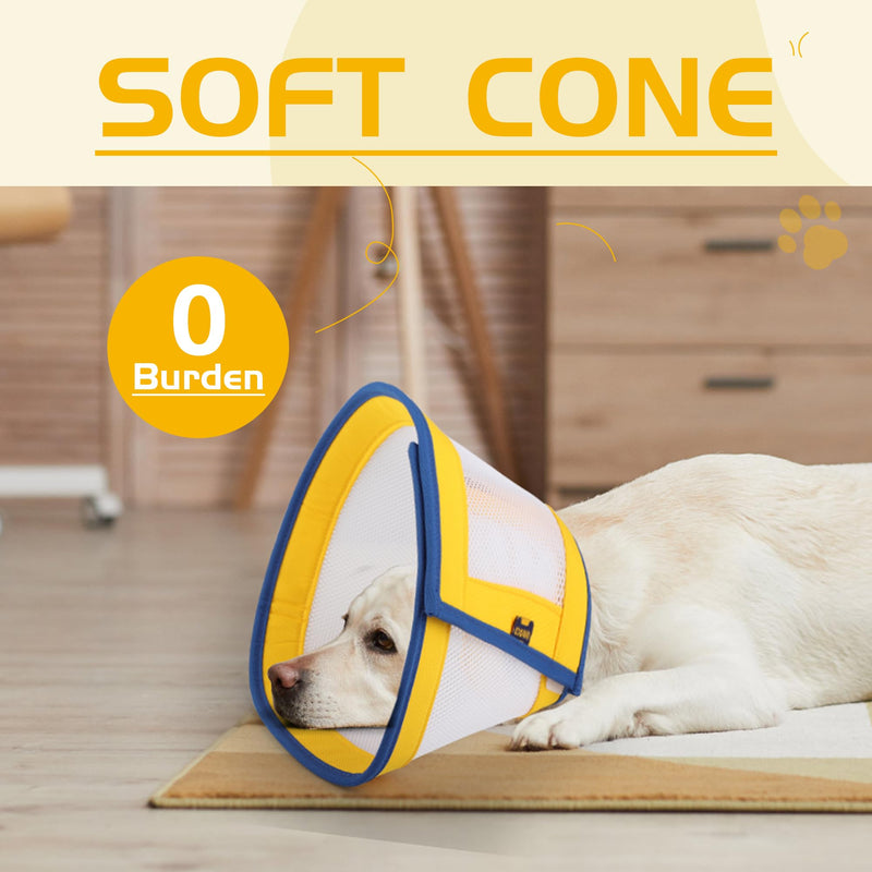 Soft Dog Cone/for Dogs After Surgery Large Medium Dogs Breathable Adjustable Comefortable Dog Cone Surgical Recovery Prevents Licking Biting Scratching, Dog Protector,XL X-Large - PawsPlanet Australia
