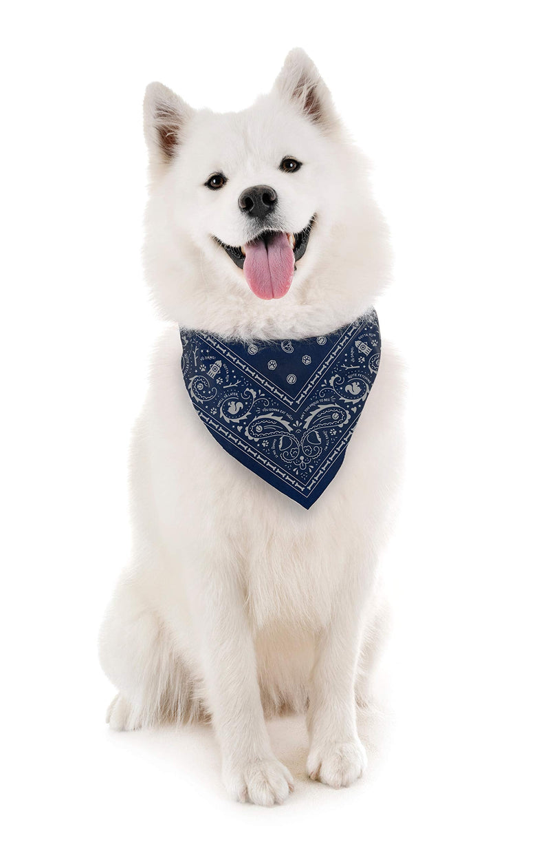 Genuine Fred Howligans Dog Bandana, Small, Navy - PawsPlanet Australia