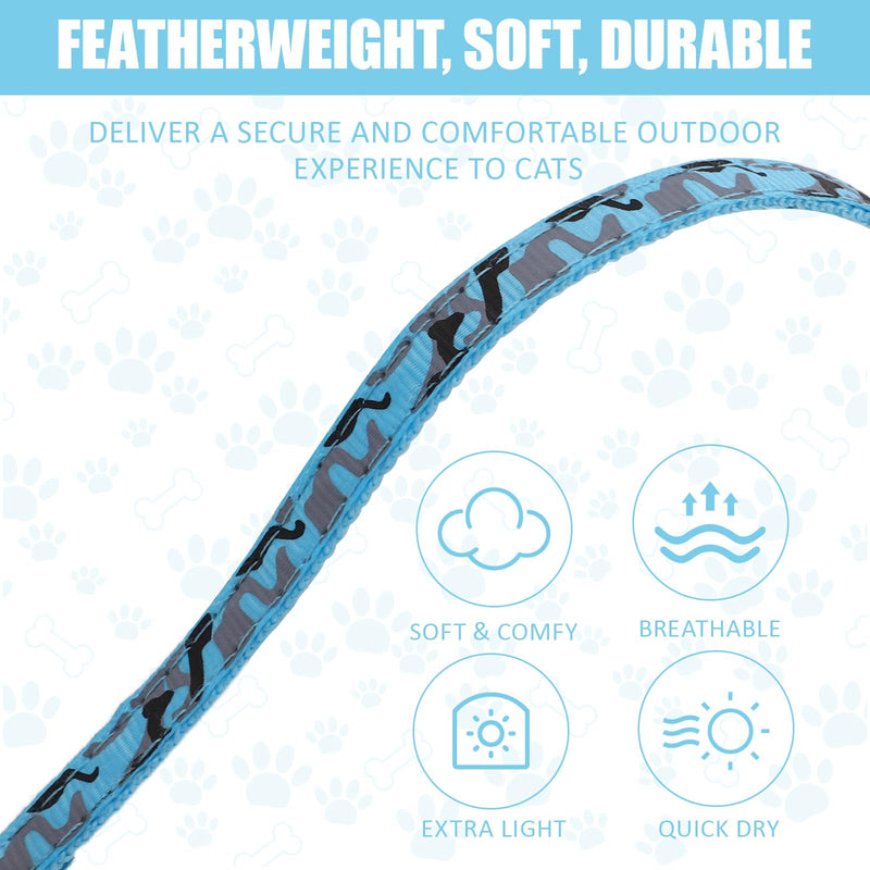 3PCS Cat Leash and Harness Set, Lightweight Cat Harness, Adjustable Escape Proof Kitten Walking Collar - PawsPlanet Australia
