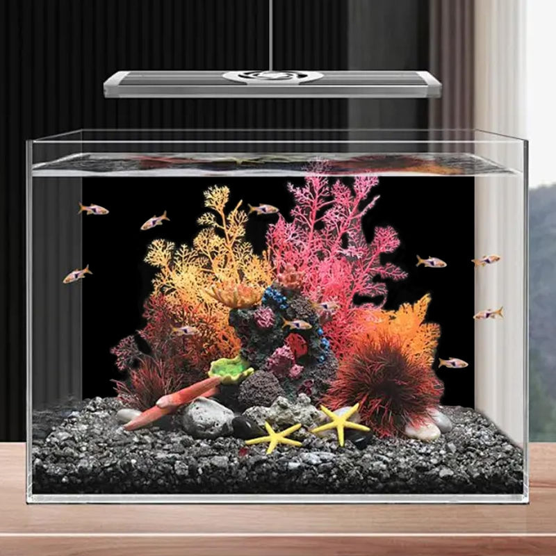 Rainmae 15.7" x 39.3" Aquarium Background, Premium Static Cling Black Fish Tank Background, Fish Backdrop for Aquarium Wallpaper, Vinyl Aquarium Poster Background - PawsPlanet Australia