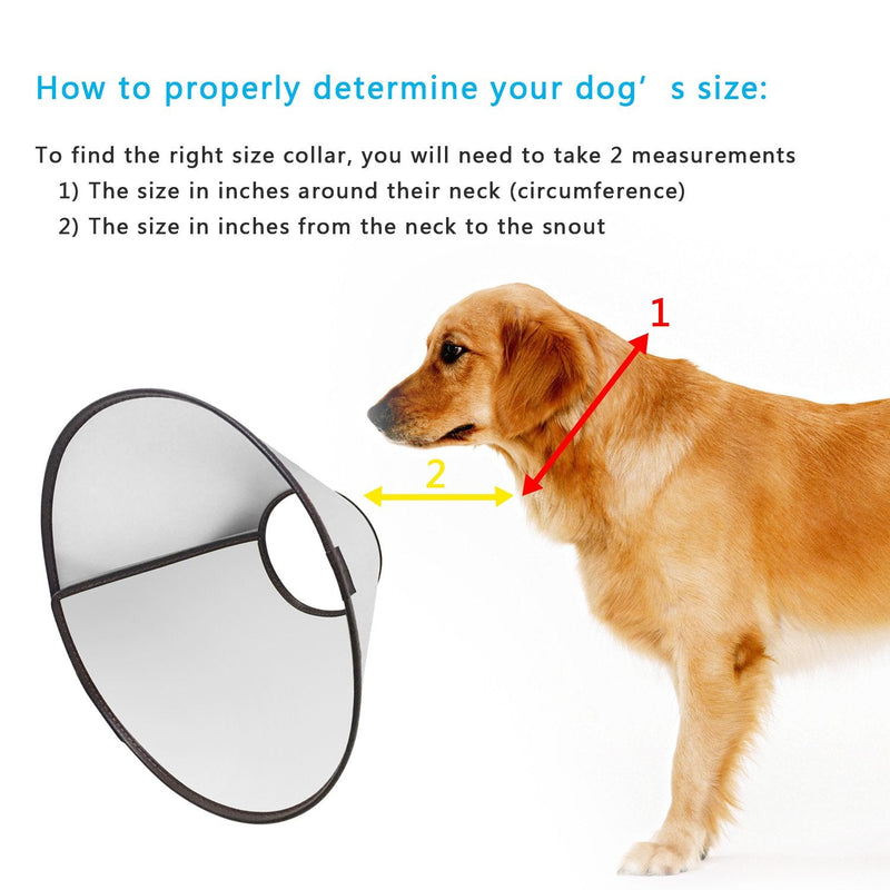 Adjustable Dog Elizabeth Collar Latest Upgrade Pet Protective Collar with Soft Edge Dog Neck Cone Recovery Cone Collar for Anti-Bite Lick, Surgery or Wound Healing (L) - PawsPlanet Australia