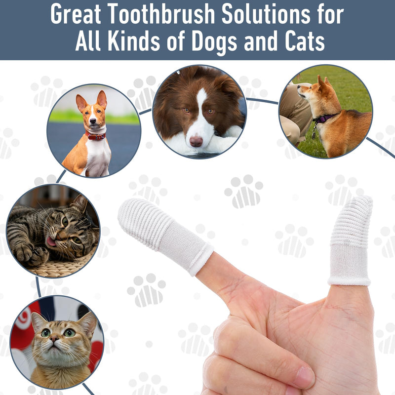 200Pcs Dog Toothbrush, Soft Fabric Dog Finger Toothbrush, Tooth Brushing Kit for Dogs & Cats, Washable Pet Tooth Brushing Set, Finger Brush for Dogs Teeth Cleaning& Dental Care - PawsPlanet Australia