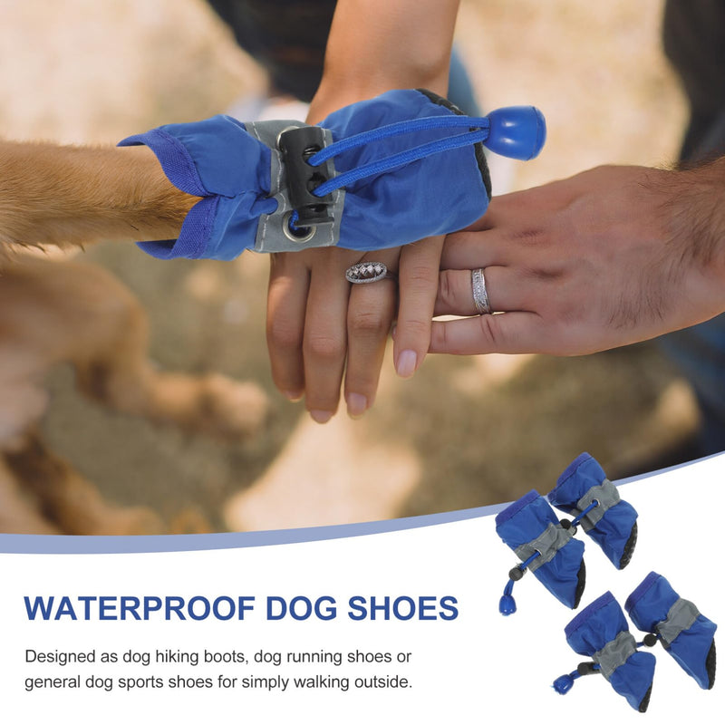 iplusmile Waterproof Dog Boots 4-Pack Small Size with Anti-Slip Soles Lightweight Pet Booties for Outdoor Hiking Walking Protect Paws from Rough Terrain All Seasons - PawsPlanet Australia