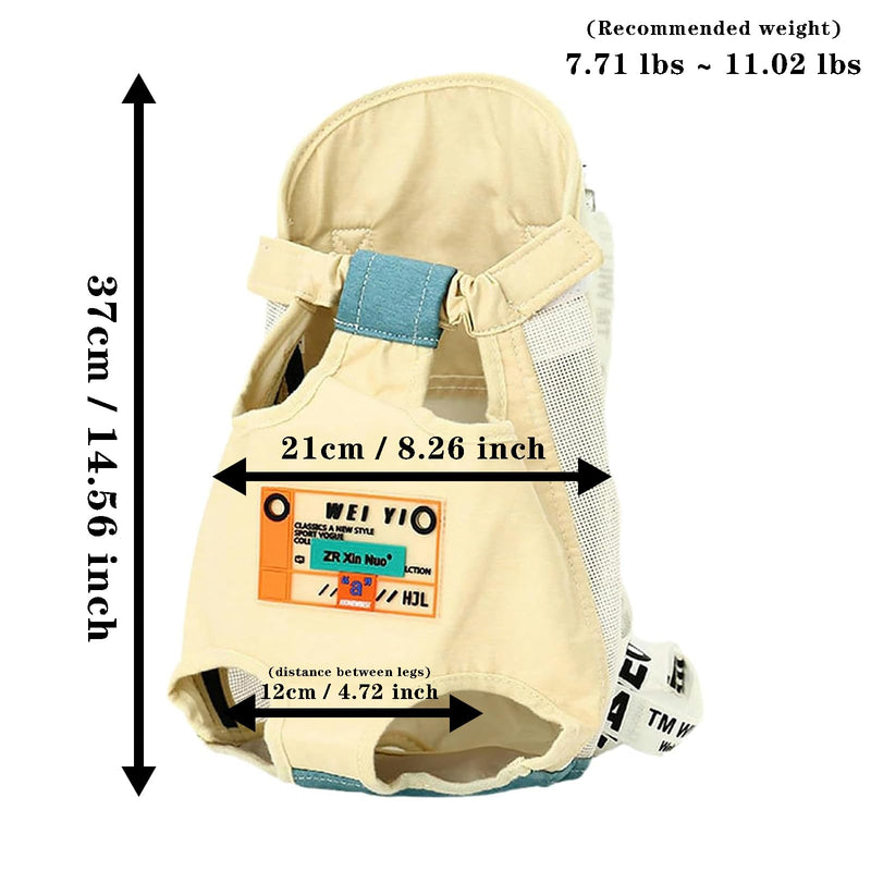 Pet mesh cat Breathable, Lightweight, Portable cat and Dog Backpack Suitable for Small Pets-Morandi Functional Backpack Beige-L Morandi Functional Backpack Beige L - PawsPlanet Australia