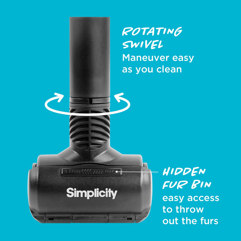 Simplicity Vacuums Pet Fur Remover for Furniture or Clothes, Use as Pet Hair Vacuum Attachment or Lint Roller for Pet Hair, SPET-Tool - PawsPlanet Australia