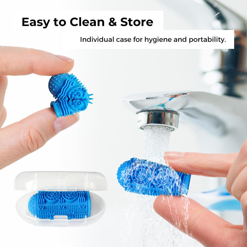 Coredy 4 Pack Dog Toothbrush, Soft Silicone Pet Toothbrush, Finger Toothbrush Covers Kit for Dog Teeth Cleaning & Dog Dental Care - PawsPlanet Australia