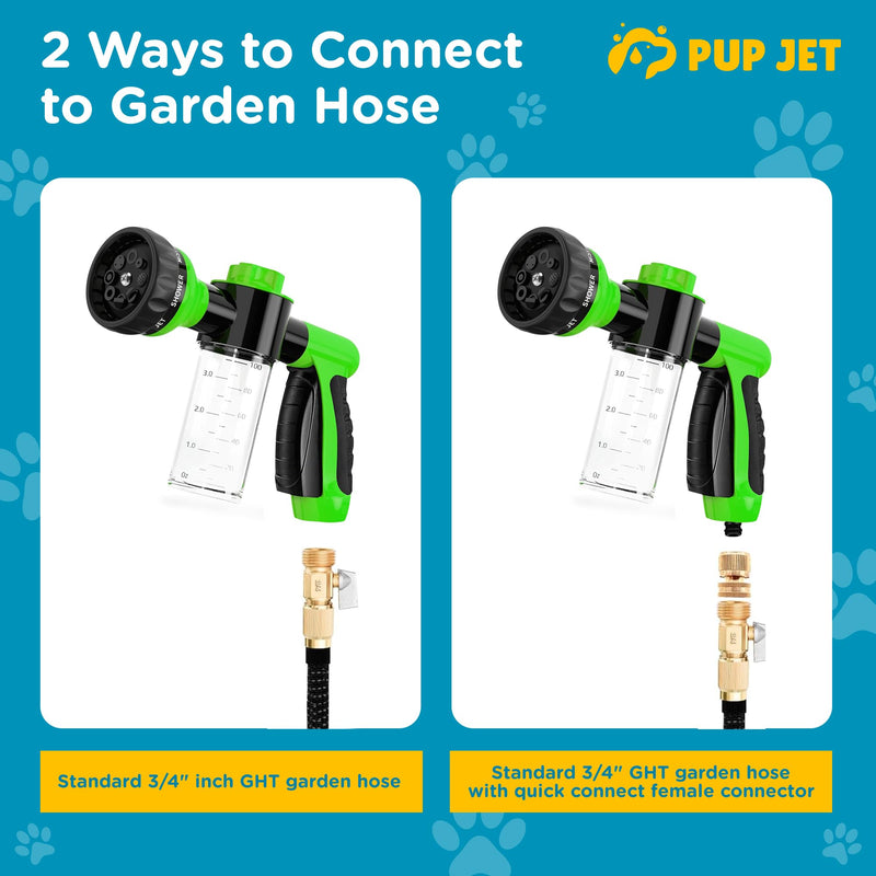 The Original Pup Jet Dog Washing Hose Attachment with Soap Dispenser – 8-in-1 Fur Sweep Dog Bathing Supplies Kit, Shower Attachment & Shampoo Sprayer for Dog Wash, Bath, and Grooming Perfect Pet Care - PawsPlanet Australia