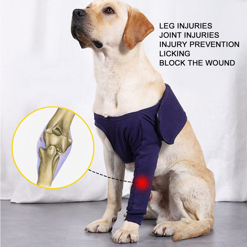 Dog Elbow Brace Protector, Breathable Elbow Protector Pads, Comfort Highly Elastic Lick Proof Elbow Brace Immobilizer Support for Postoperative Recovery, Wound Wrapping, Black(M) - PawsPlanet Australia