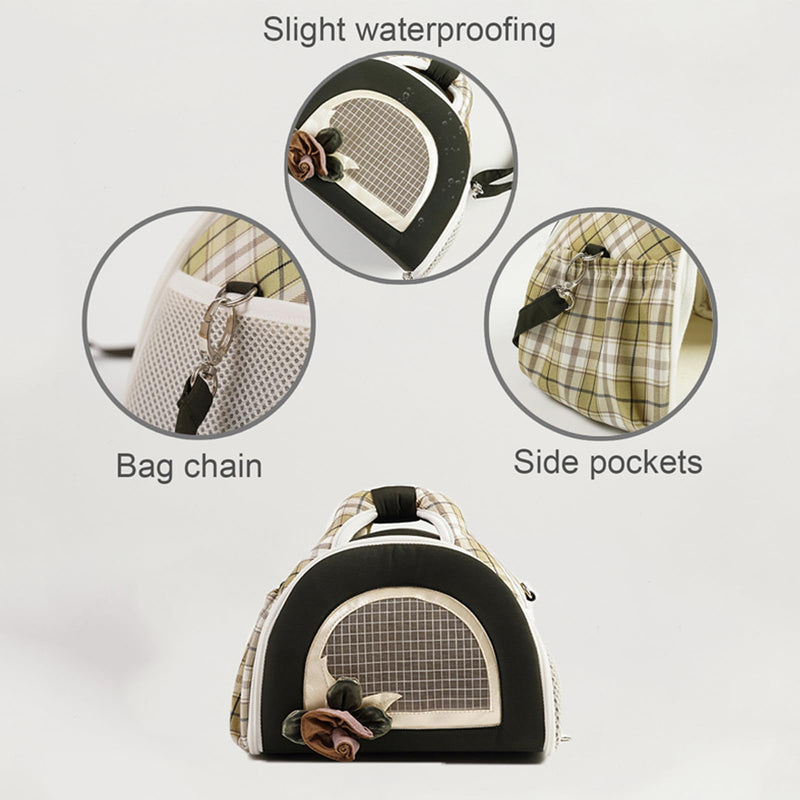ABLAZEZAI Guinea Pig Carrier, Small Animal Travel Bag, Breathable Outdoor Portable Pouch for Chinchilla Hamster Bird Bunny Hedgehog Sugar Glider Gerbil Snake (Black) Black - PawsPlanet Australia