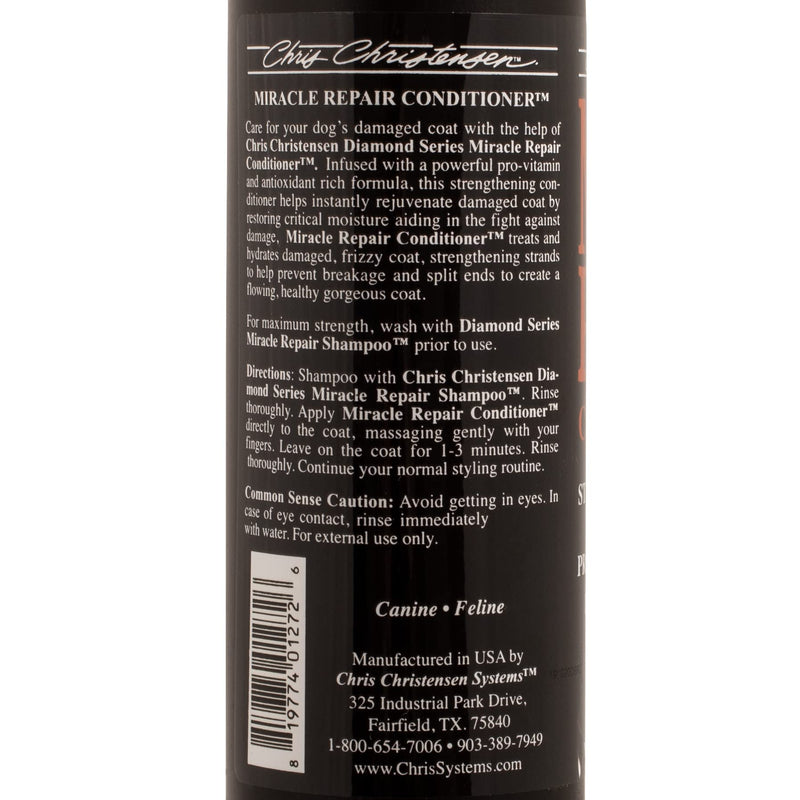Chris Christensen Diamond Series Miracle Repair Dog Conditioner, Groom Like a Professional, Pro-Vitamin Formula, Provides Maximum Moisture, Use on Both Dogs and Cats, Made in USA, 473ml - PawsPlanet Australia