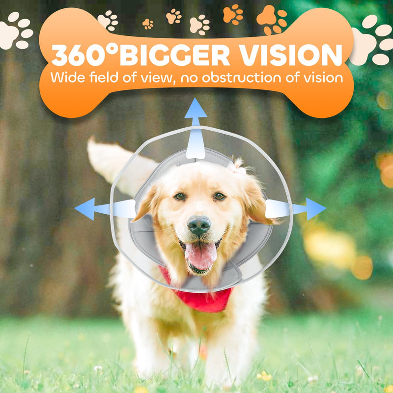 Soft Dog Cone Collar for Large Medium Small Dogs, Adjustable Cones for Dogs to Stop Licking, Recovery Collar After Surgery to Prevent Licking-Comfortable Alternative to Dog Cones(M(Neck:13.2"-15.5") M (Neck: 13.2"-15.5")