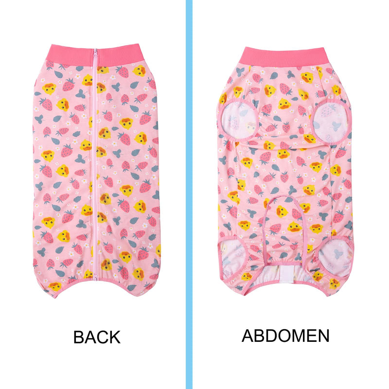Recovery Suit for Dogs After Surgery, Large Medium Dog Recovery Onesie Surgical Suit for Prevent Licking Cone Alternative, Soft Cotton Covers Wound Body Suit for Male Female Dogs(7XL,Duck Pink) 7X-Large (Pack of 1) Duck Pink