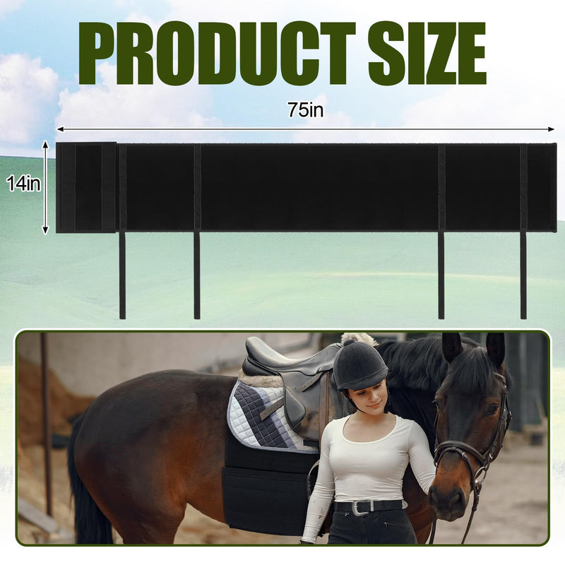 Horse Belly Guard Body Bandage Wrap 14 x 75 Inches Elastic Horse Protective Belly Guard Spur Mark Protector Cover Skin Protector for Anti Rub and Chafe Girth Protection - PawsPlanet Australia