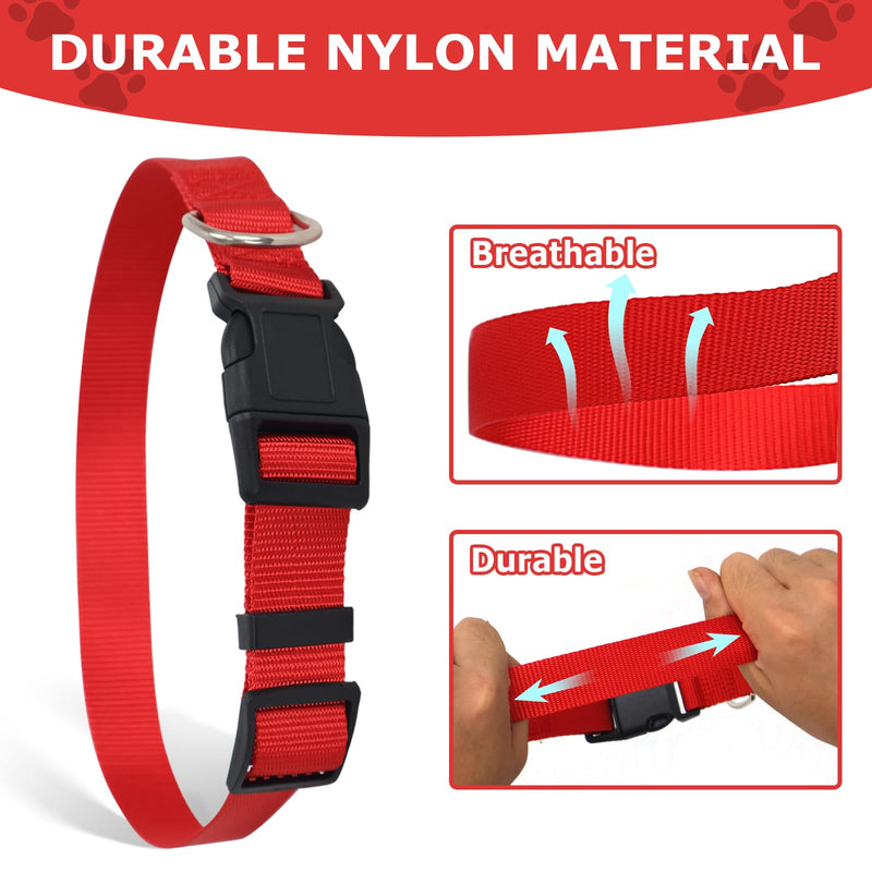 Replacement Collars Compatible with Pet Safe-Nylon Bark Collar for Wireless Fence and In-Ground Fence for Dogs,Red,Orange,2Pack - PawsPlanet Australia