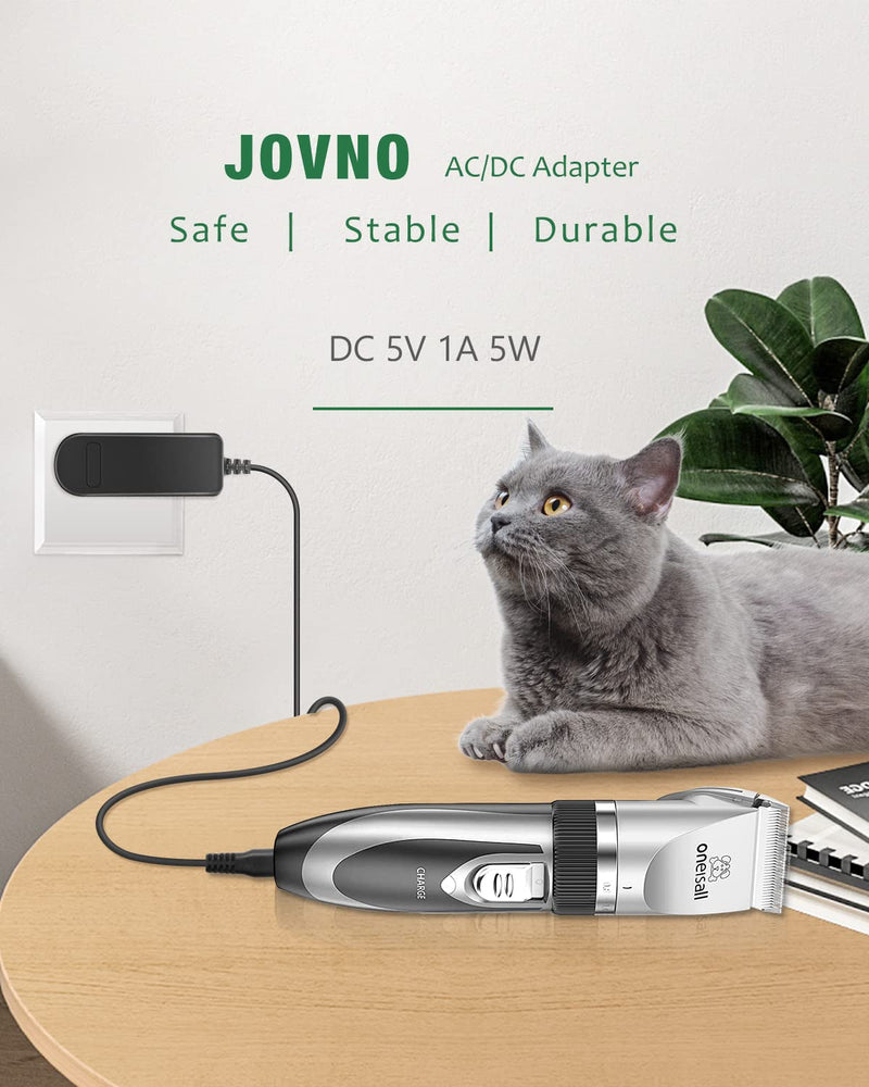 5V Power Cord Replacement onei sall Dog Shaver Clippers Charger for Low Noise Rechargeable Cordless Electric Quiet Hair Clippers 2-Speed Quiet Dog Grooming Kit, JOVNO 5V 1A Charger Adapter - PawsPlanet Australia
