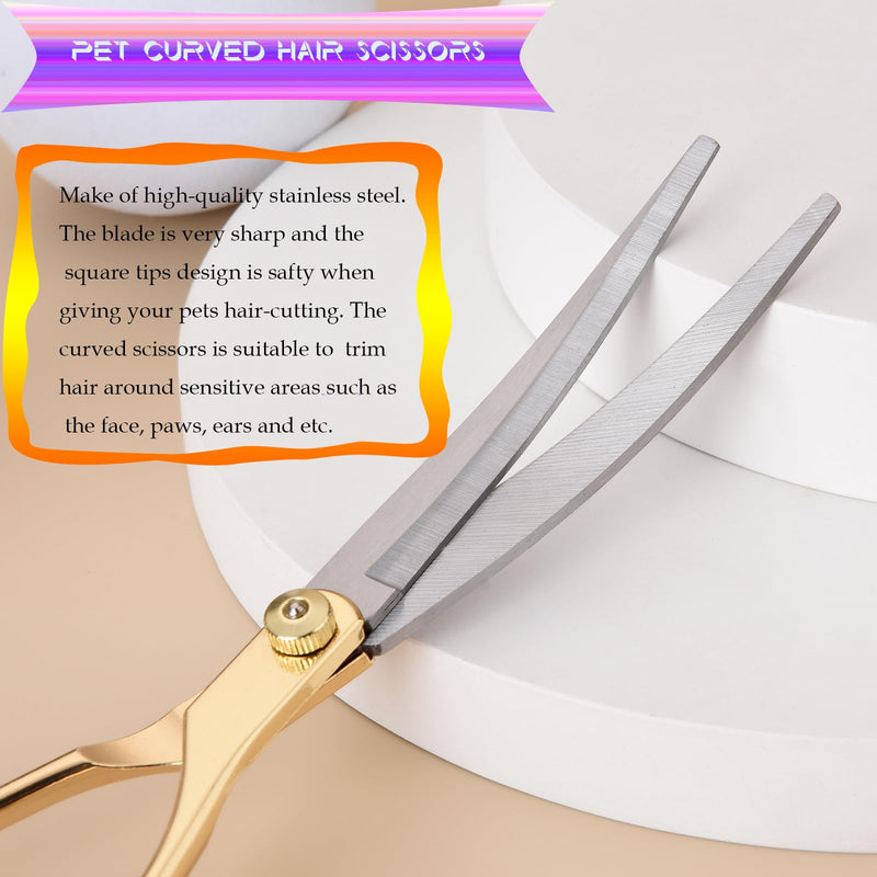 Grooming Kit for Dogs at Home, Fcysy Hair Scissors Thinning Shears Set for Dog Cat Pet Grooming, Curved Grooming Scissors Cat Trimming Scissors Tijeras para Cortar Pelo De Perros, Pet Grooming Tools - PawsPlanet Australia