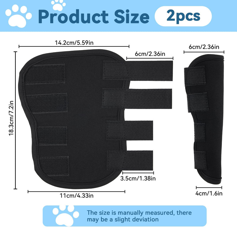 Dog Ankle Brace with Lick Stop, 2 Pack Adjustable Leg Protectors for Hind and Front Legs, Protect Wounds, Injuries and Sprains, Size M