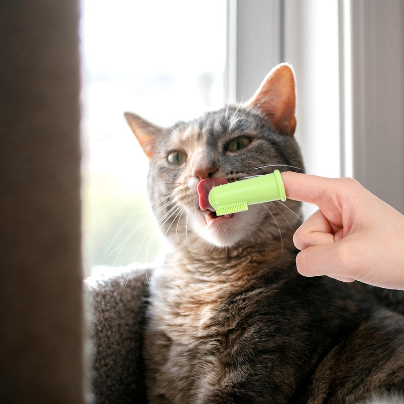 64 Packs Dog Toothbrush Soft Finger Brushes Pet Finger Easy Teeth Cleaning Dog Tooth Oral Care Pet Dental for Small Cats and Puppy