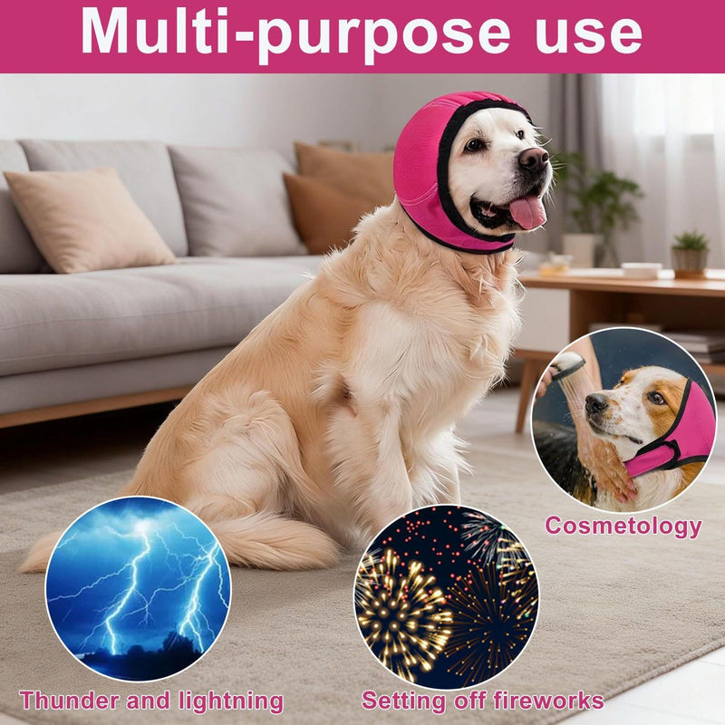 2 Dog Grooming Waterproof Earmuffs, Comfortable Fit And Adjustable, Pet Protective Headgear, Suitable For Bathing, To Prevent Noise From Disturbing The Scene.