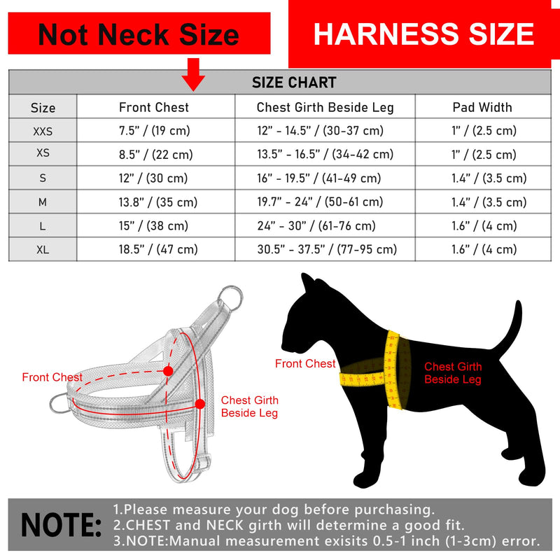 Plutus Pet No Pull Dog Harness with Breathable Mesh Padded, Adjustable Reflective Escape Proof Dog Harness, Quick Fit Dog Vest Harness for Small Medium Large Dogs(XL, Red) X-Large