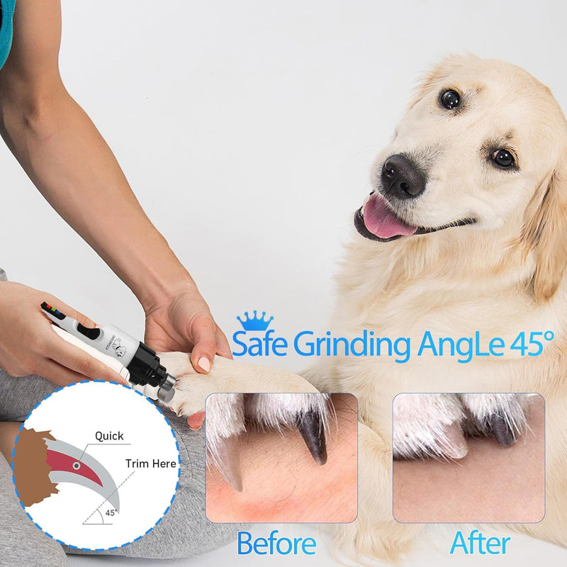 Silent Groom Pro Nail Grinder: Silent Groom Pro for Dogs and Cats, Pet Paws Grooming Smoothing Tool, USB Rechargeable Pet Nail Grinder with Replacement Grinding Heads - PawsPlanet Australia