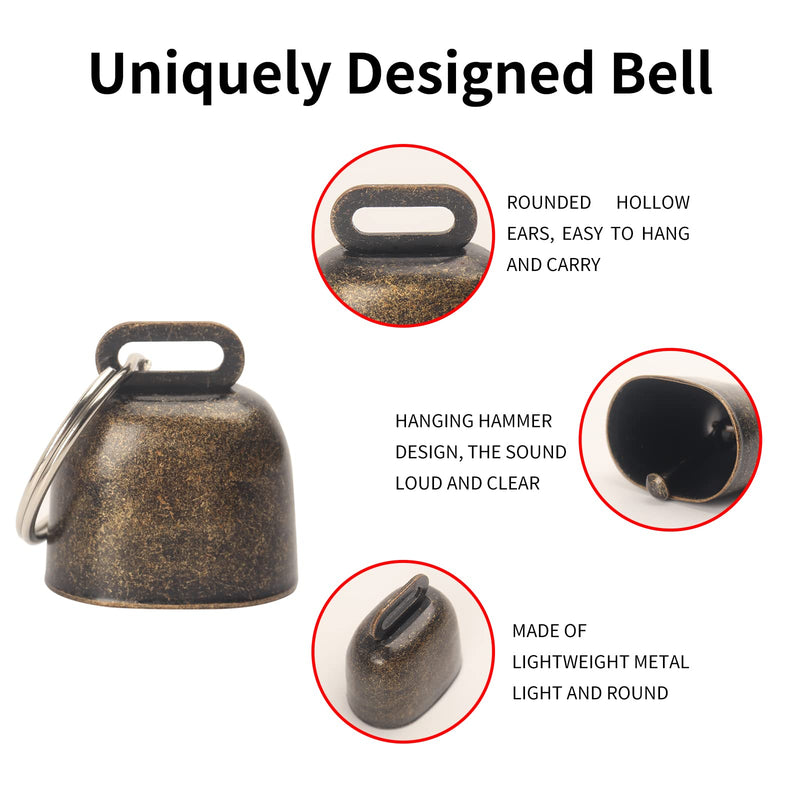 5 Pack Goat Collar with Bell, Sheep Collar with Bell, Grazing Copper Bells and Adjustable Nylon Collar Set for Small Farm Animal Sheep Cow Pet Goat Accessories 5 Pack - PawsPlanet Australia