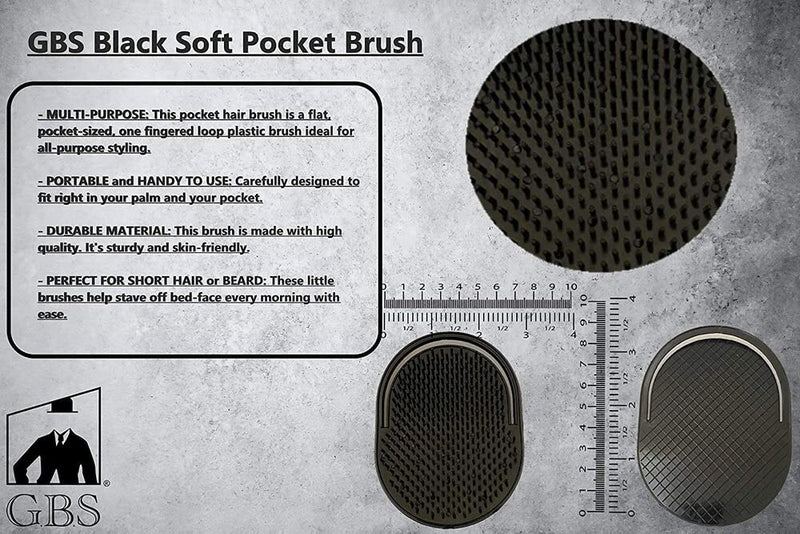 G.B.S Pocket Palm Brush Portable Comb Massager for Pet Hairs, Black, Pack of 2 2 Count (Pack of 1) - PawsPlanet Australia
