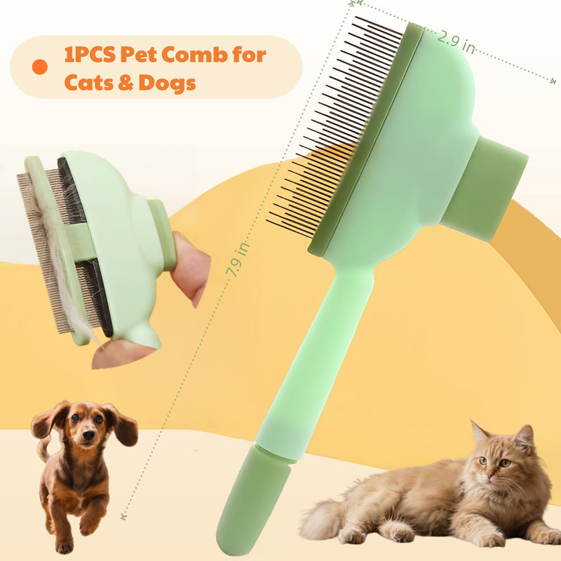 1PCS Cat Comb Dog Comb Tool, 1PCS Pet Hair Removal Gloves Brush, Reusable Pet Cat Dog Hair Removal Grooming Gloves Brush Tool (1PCS+1PCS) 1PCS+1PCS - PawsPlanet Australia