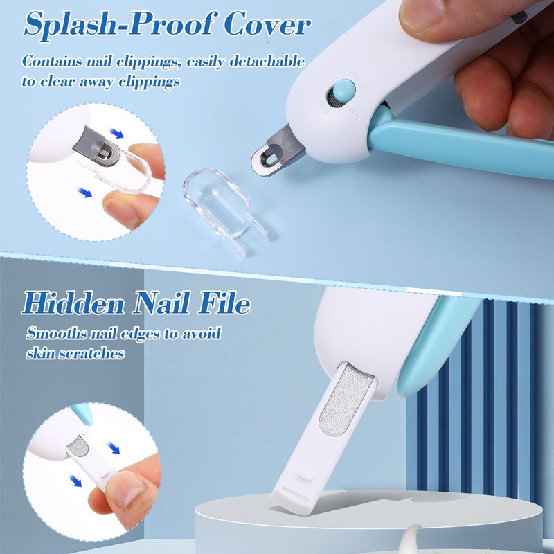 Lusofie Pain-Free Cat Nail Clippers for Indoor Cats - Quick & Safe Claw Trimmer with Guard to Prevent Overcutting, Anti-Splash Design & Hidden Nail File | for Kittens & Adult Cats - PawsPlanet Australia