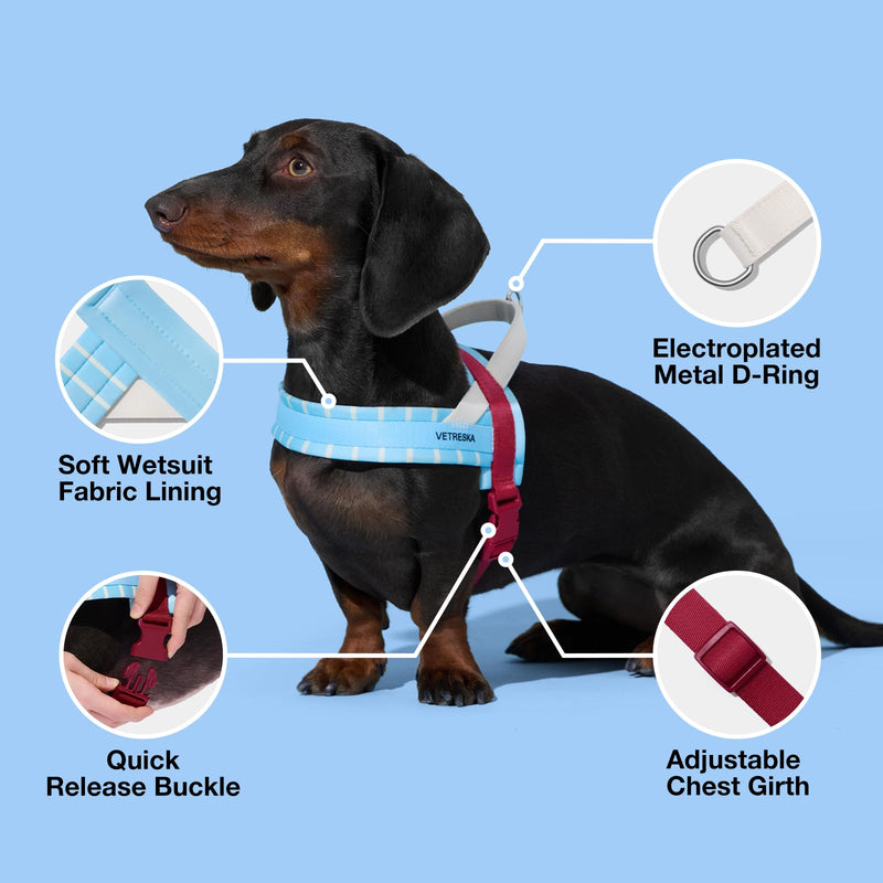 VETRESKA Dog Harness No Pull, Easy Control No Choke Dog Harness Collar for Large, Medium Size Dogs, Adjustable Dog Vest, Easy Walk Pet Vest Harness with Heavy Duty Anti-Twist Dog Leash, Misty Melo L - PawsPlanet Australia