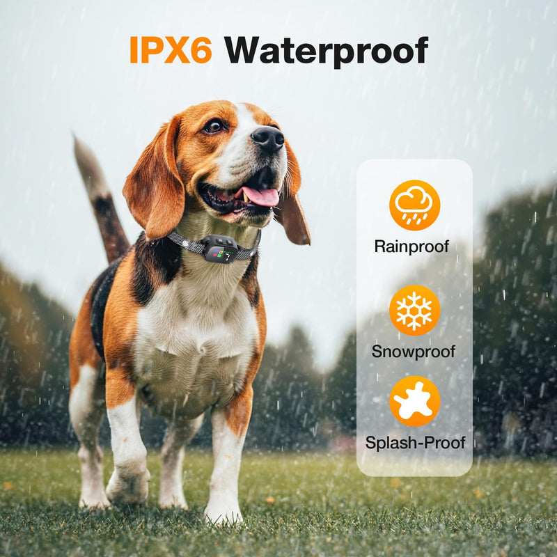 Dog Bark Collar for Small Medium Large Dogs, Rechargeable Smart Training Collar with Beep & Vibration, 7 Adjustable Sensitivity Levels, Ultra-Light 0.08lbs, IPX6 Waterproof, Long-Lasting Battery - PawsPlanet Australia