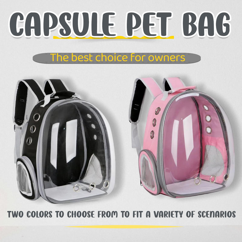 Cat Backpack Bubble, Cats and Dogs Pet Carrier Hard, Suitable for Cats Traveling Cat Bag Carrier, Transparent Outdoor Waterproof Spacecraft Pet Backpack Carrier(Pink) PINK - PawsPlanet Australia